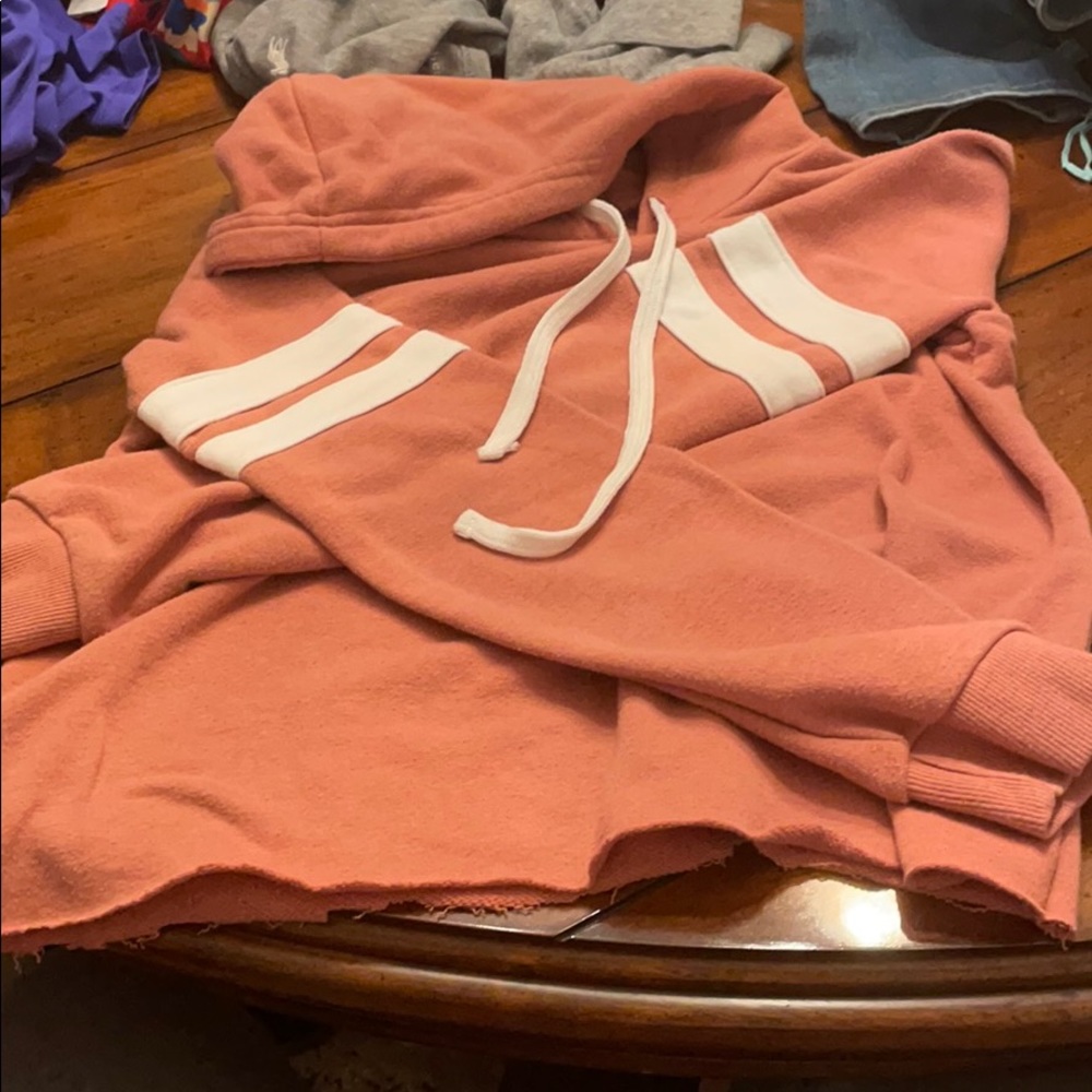 Forever 21 Salmon colored, slight crop hoodie
